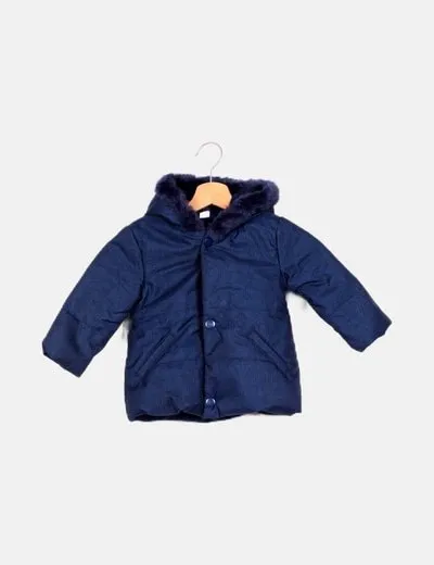 Tex Abrigo azul capucha