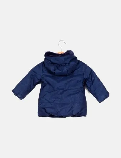 Tex Abrigo azul capucha