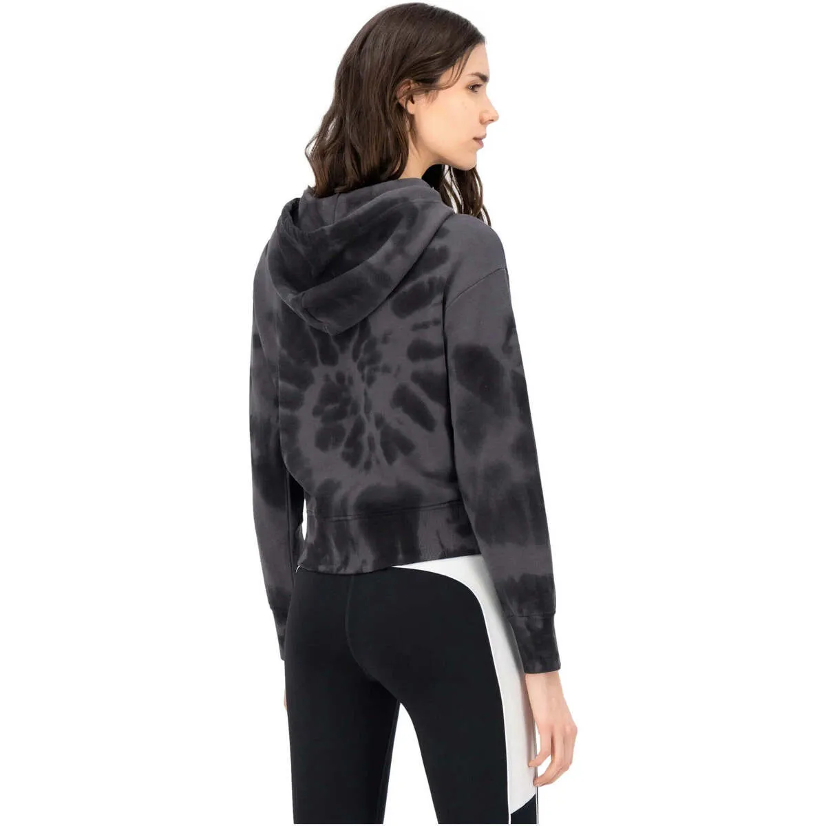 TIEDYE PRINT CROPPED HOODIE