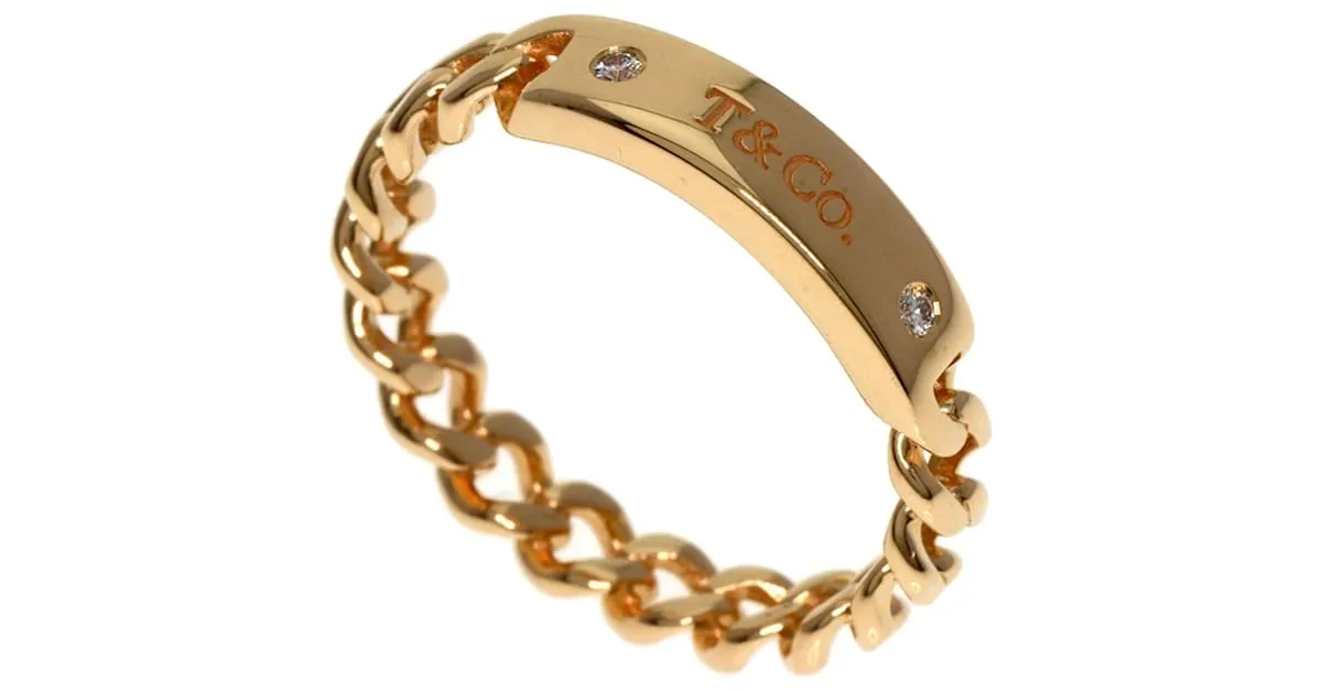 Tiffany & Co Anillo de diamante Tiffany Microlink 2P en oro rosa de 18K 