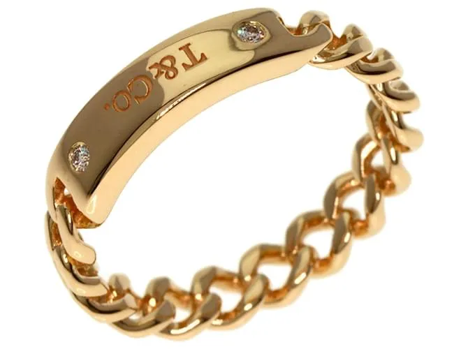Tiffany & Co Anillo de diamante Tiffany Microlink 2P en oro rosa de 18K 