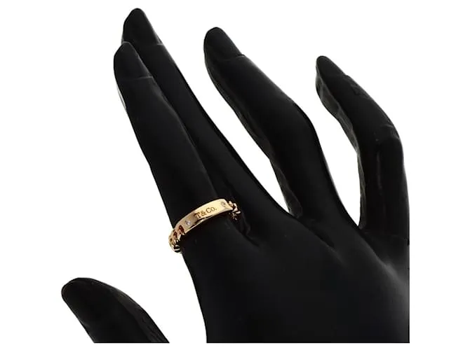 Tiffany & Co Anillo de diamante Tiffany Microlink 2P en oro rosa de 18K 