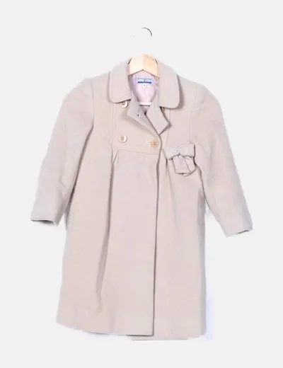 TIZZAS Abrigo beige largo
