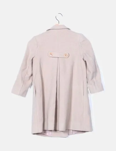 TIZZAS Abrigo beige largo