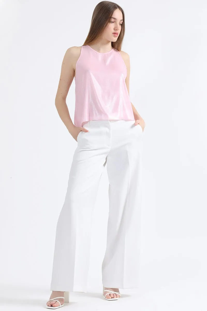 TOP FLUIDO METALIZADO, ROSA, COLECCIÓN ITALIA