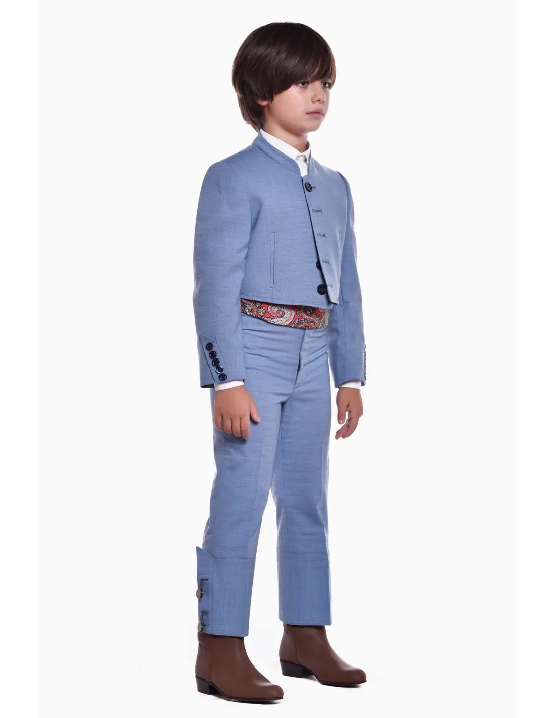 TRAJE CAMPERO COMPLETO CUADRITO LYCRA TRAJE CORTO NIÑA