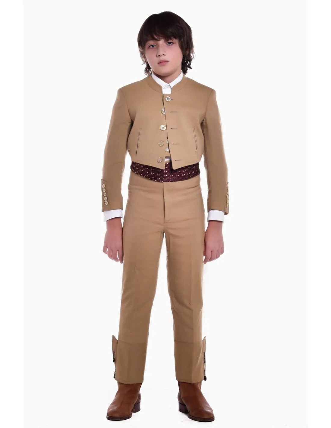 TRAJE CAMPERO COMPLETO CUADRITO LYCRA TRAJE CORTO NIÑA