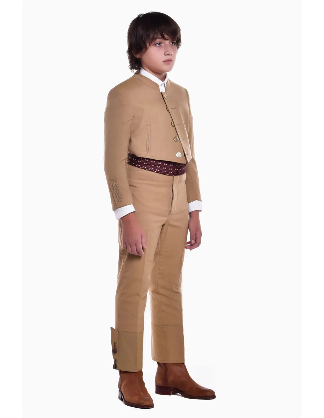 TRAJE CAMPERO COMPLETO CUADRITO LYCRA TRAJE CORTO NIÑA