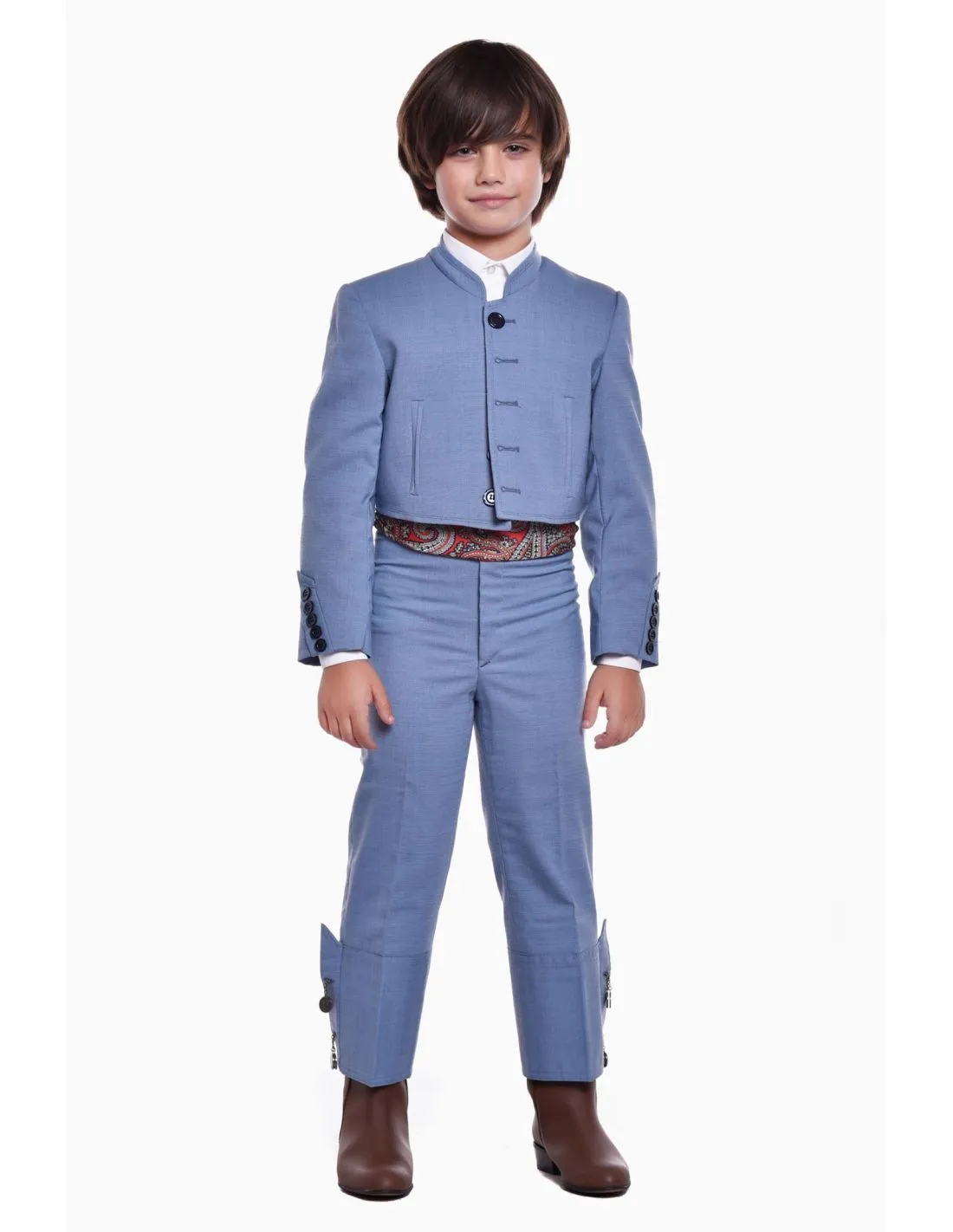 TRAJE CAMPERO COMPLETO CUADRITO LYCRA TRAJE CORTO NIÑA