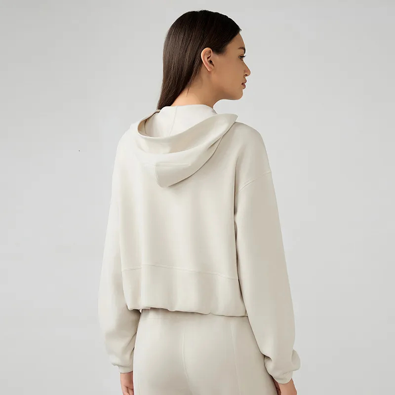 Trajes de yoga con capucha softStreme con cremallera