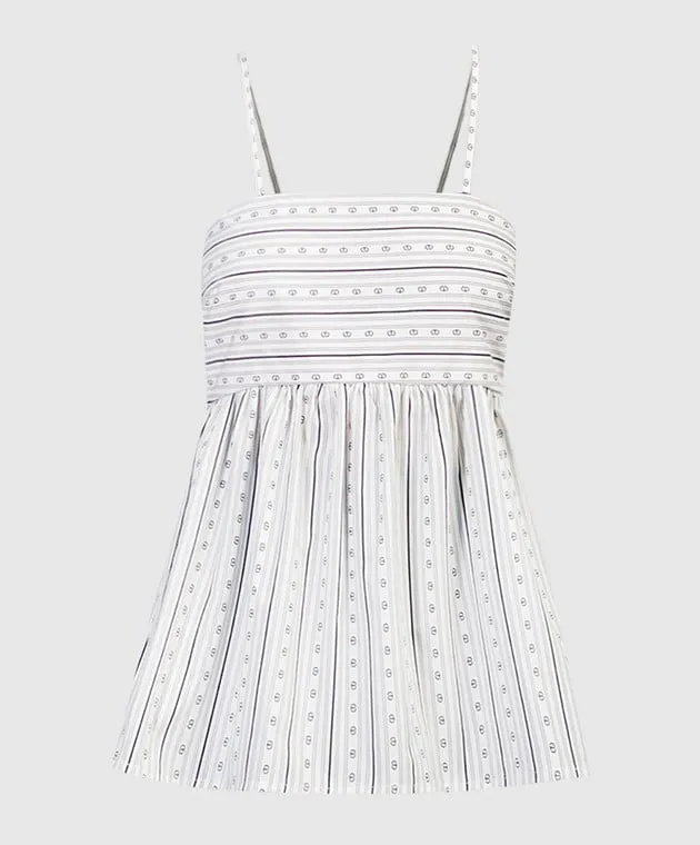 Twinset White top in a branded pattern