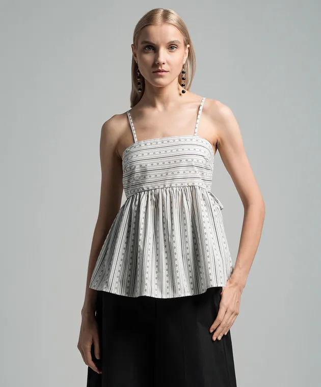 Twinset White top in a branded pattern