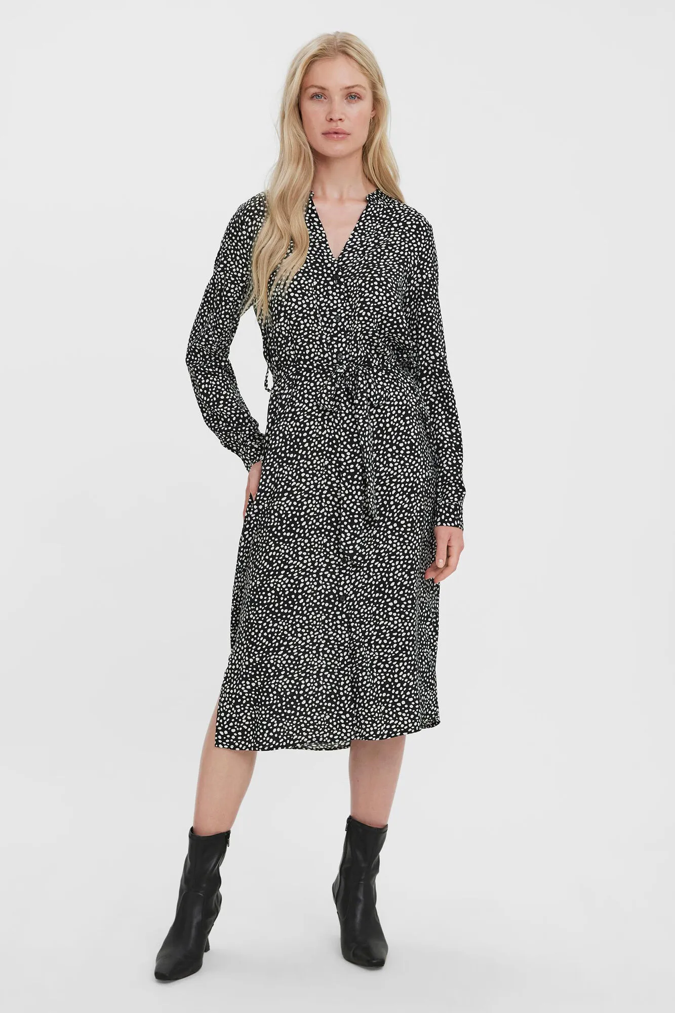 Vero Moda Vestido camisero estampado