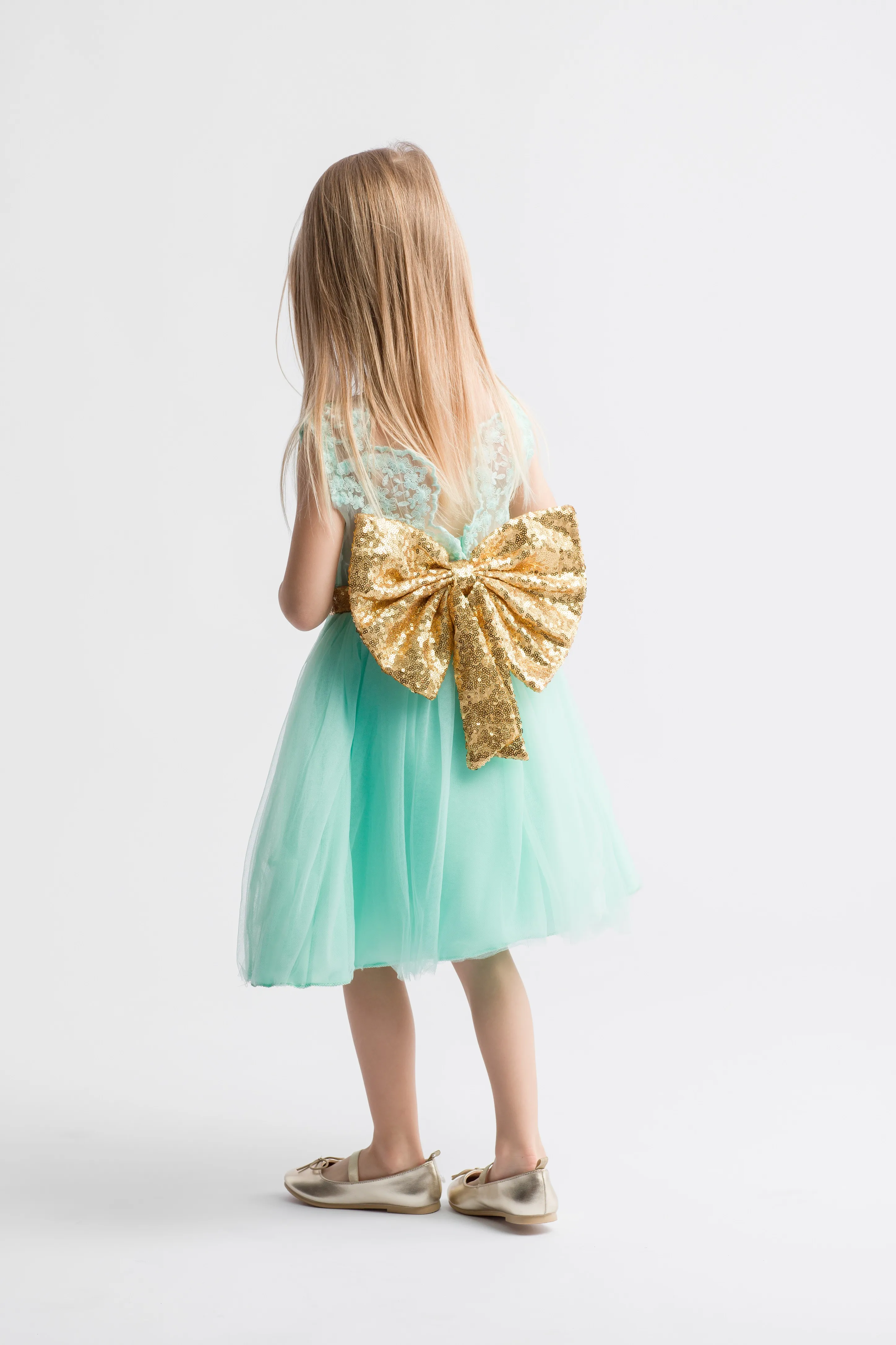 Vestido ceremonia niña Provence verde