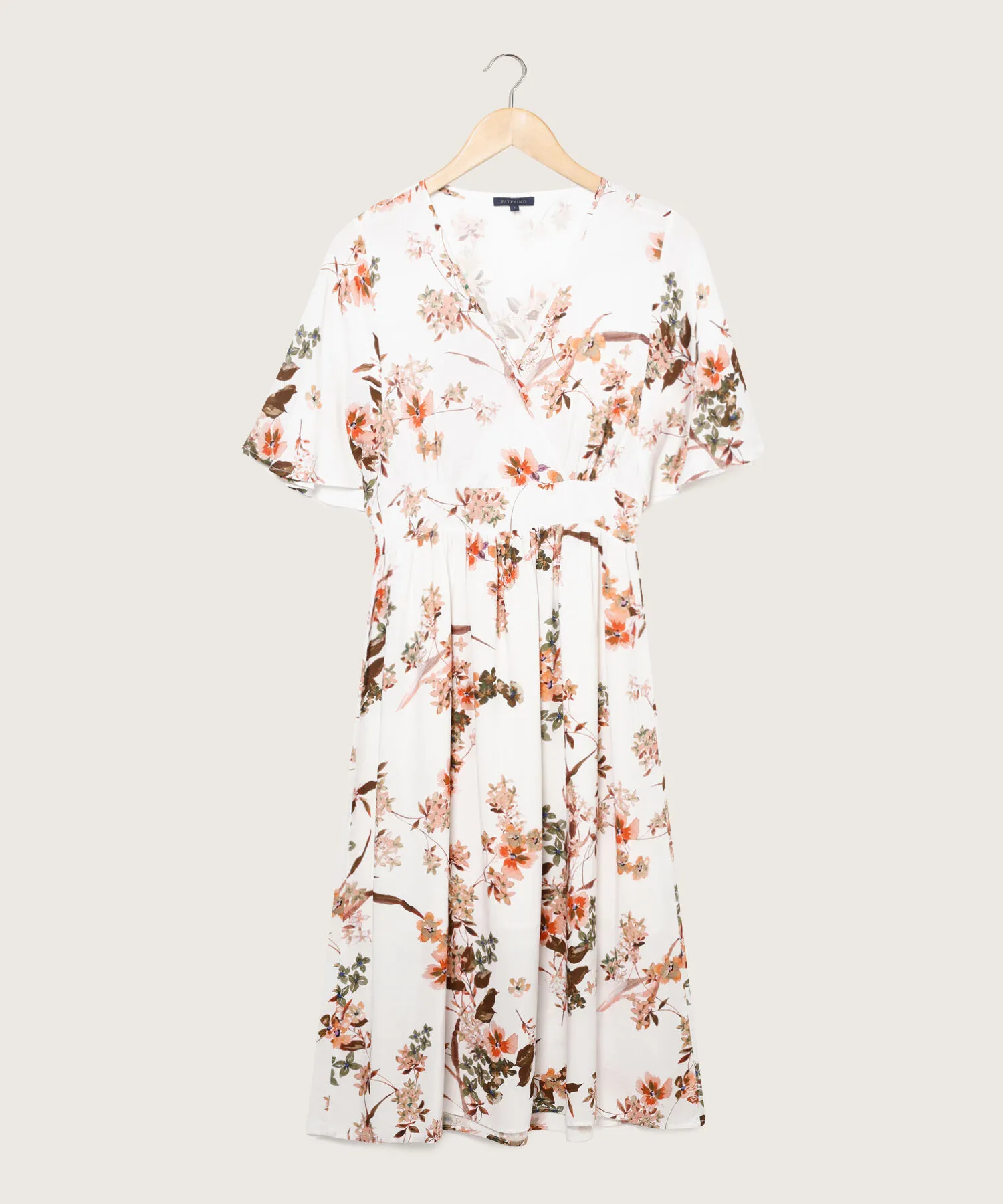 VESTIDO ESTAMPADO CUELLO CRUZADO ESTAMPADO FIT MISSY