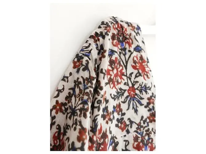 Vestido estampado floral Isabel Marant Arodie Roja 