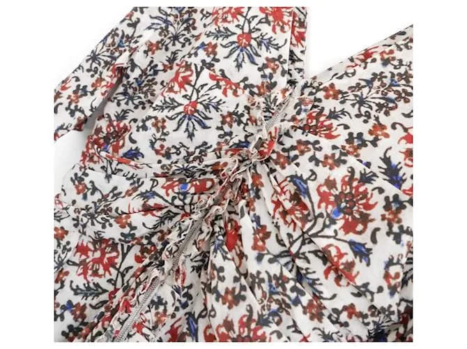 Vestido estampado floral Isabel Marant Arodie Roja 