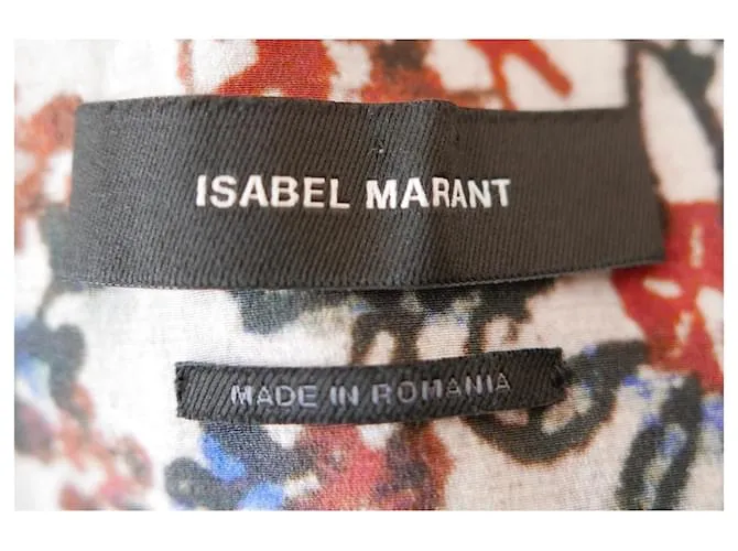 Vestido estampado floral Isabel Marant Arodie Roja 