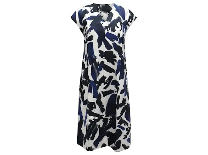 Vestido Estampado Jil Sander en Viscosa Multicolor 