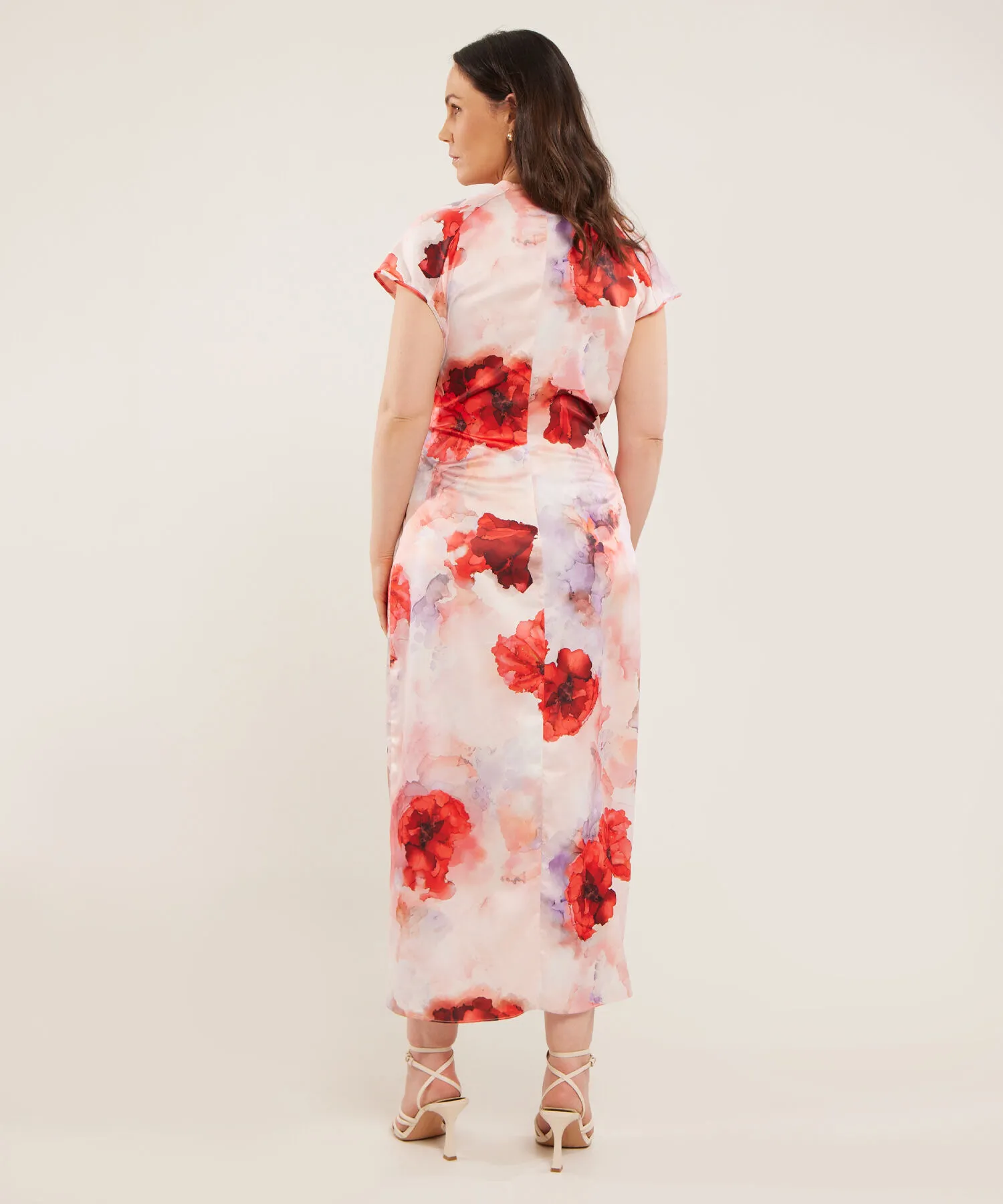 VESTIDO LARGO CON ESTAMPADO DE FLORES