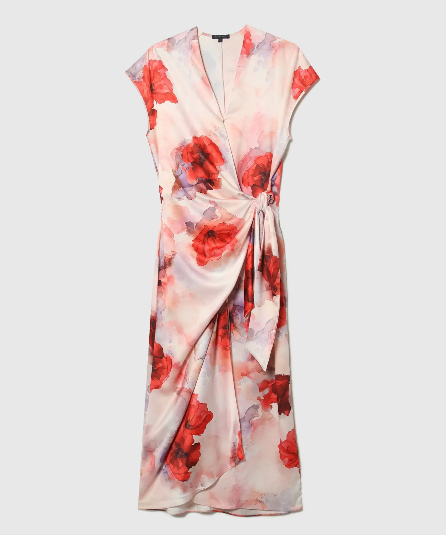 VESTIDO LARGO CON ESTAMPADO DE FLORES
