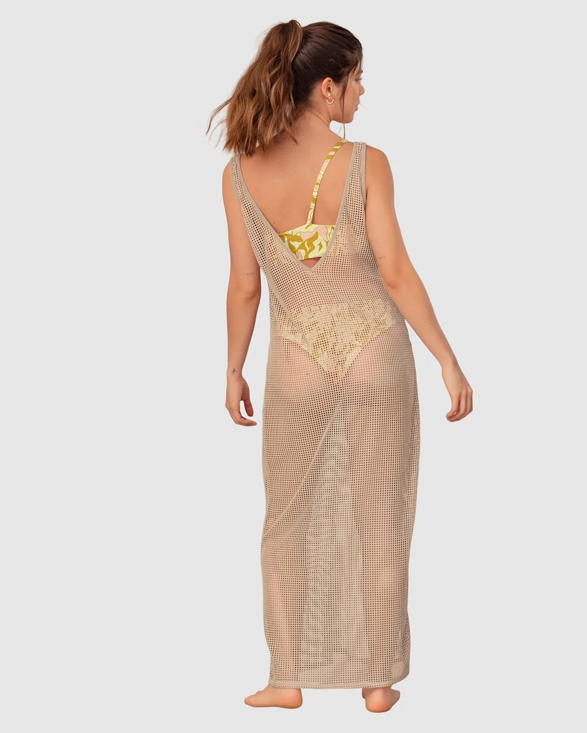 Vestido playero en malla