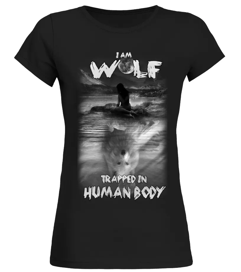 Wolf trapped in human body Camiseta cuello redondo Mujer