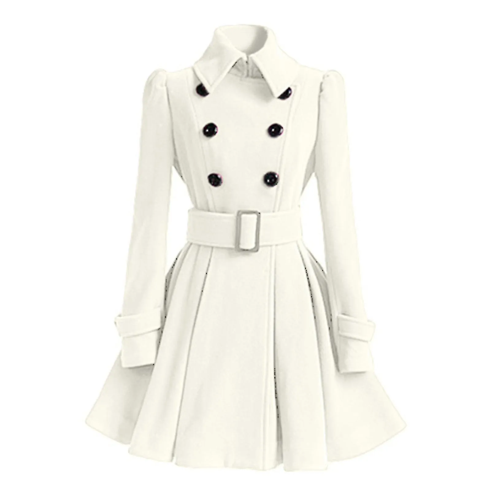 Women's Wi Coats Double Breasted Elegant Vintage Fashion Felt Trench Coat