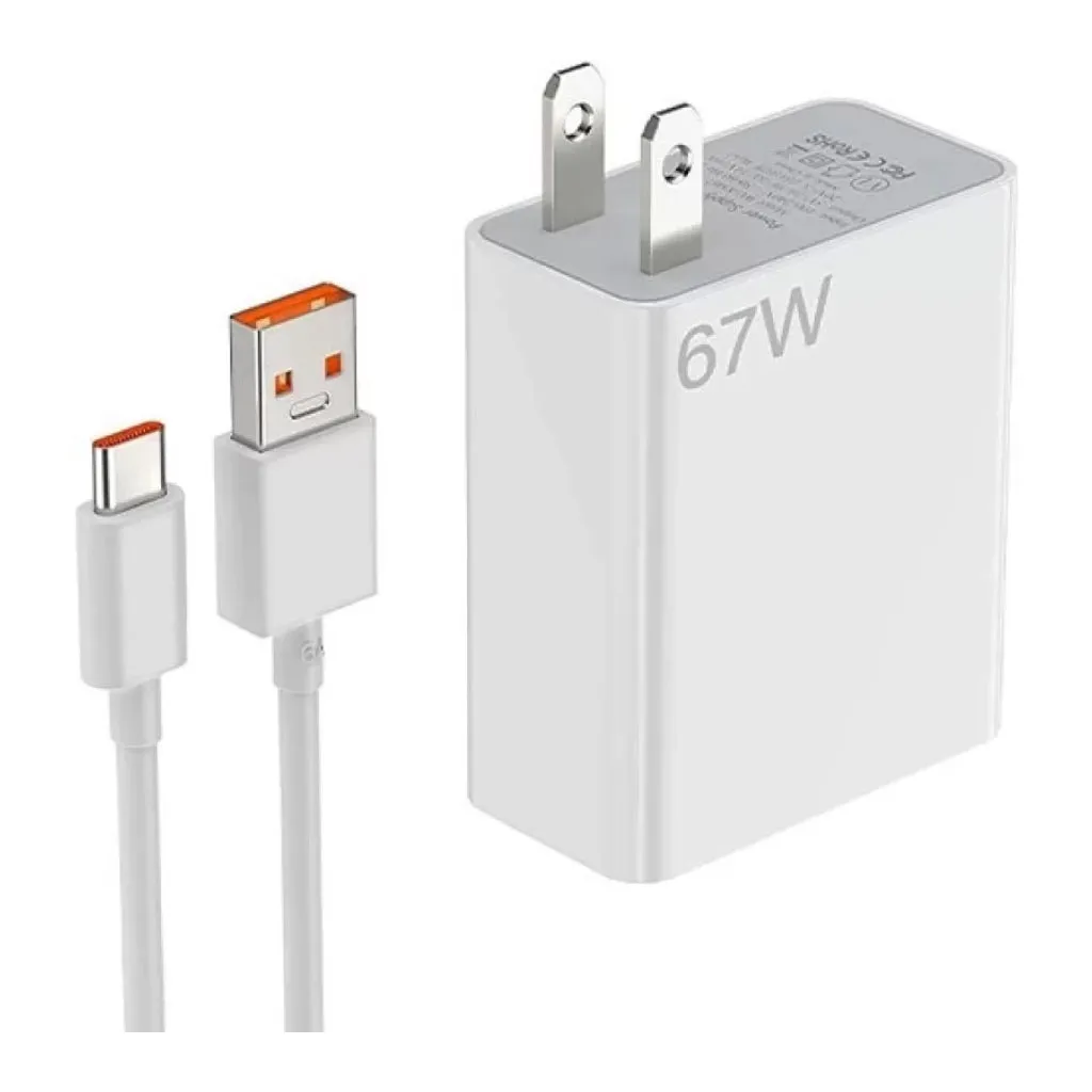 XIAOMI CARGADOR DE PARED 67W TIPOA US, 40033