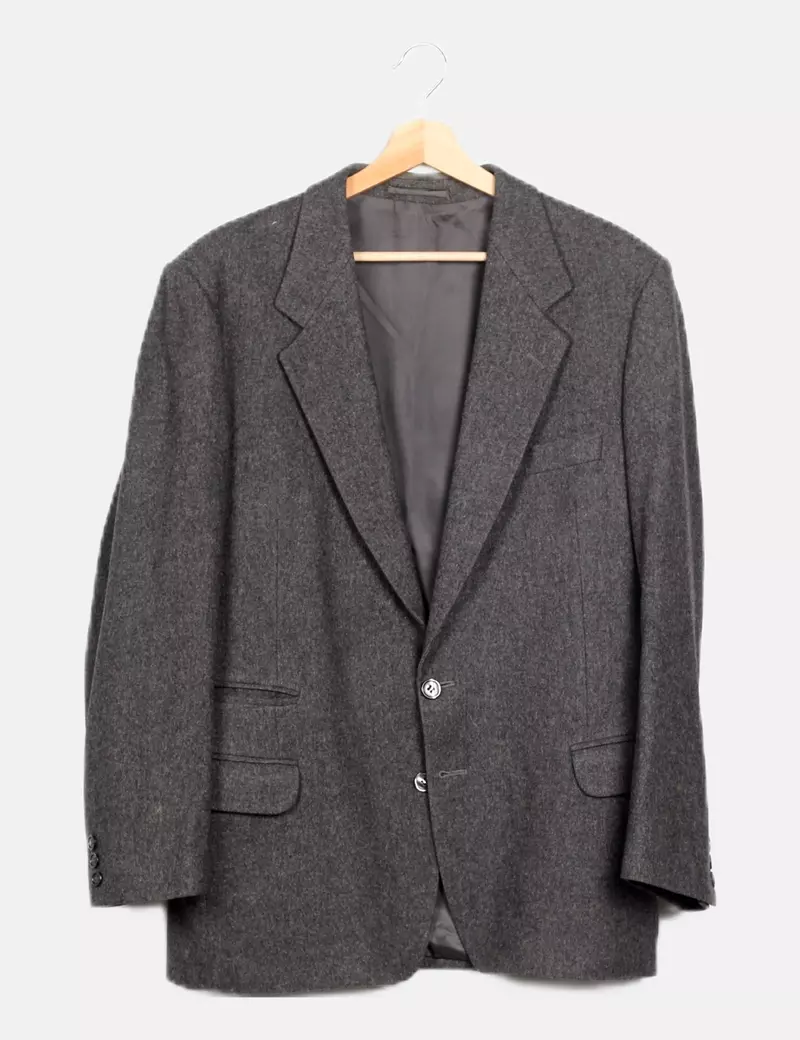Yves Saint Laurent Blazer gris texturizada