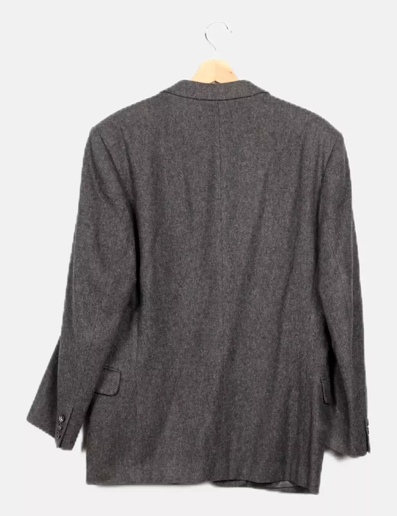Yves Saint Laurent Blazer gris texturizada