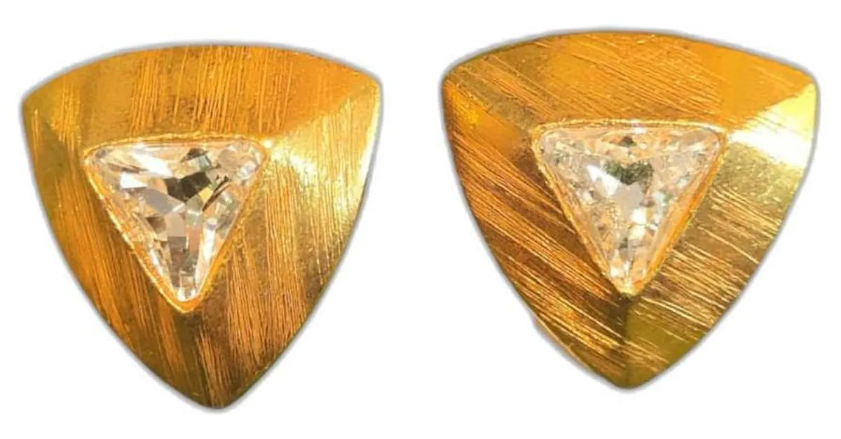 Yves Saint Laurent Pendientes Gold hardware 