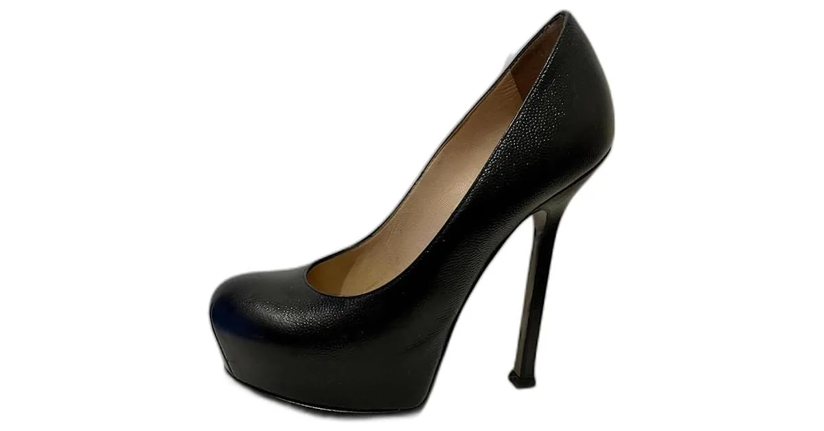 Yves Saint Laurent YSL TripToo  105 bombas en negro 