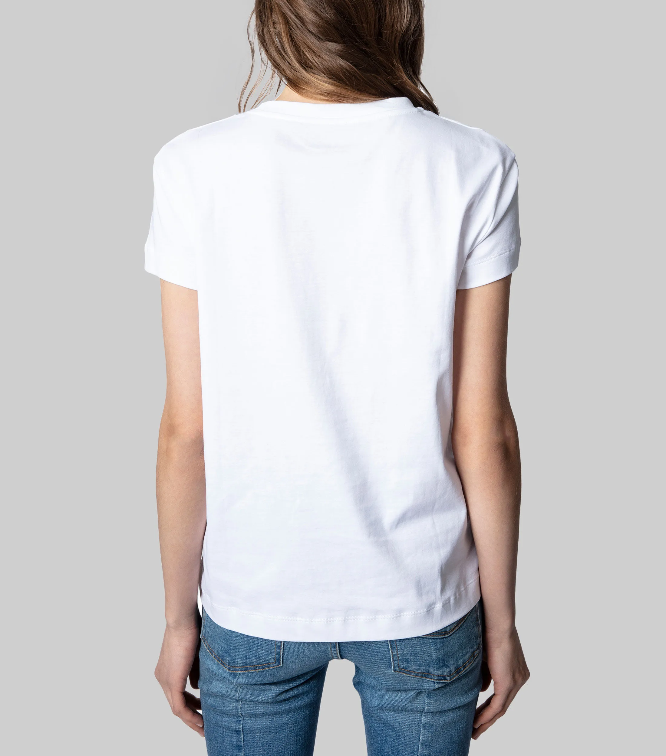 Zadig & Voltaire Playera cuello redondo manga corta con grafía Mujer