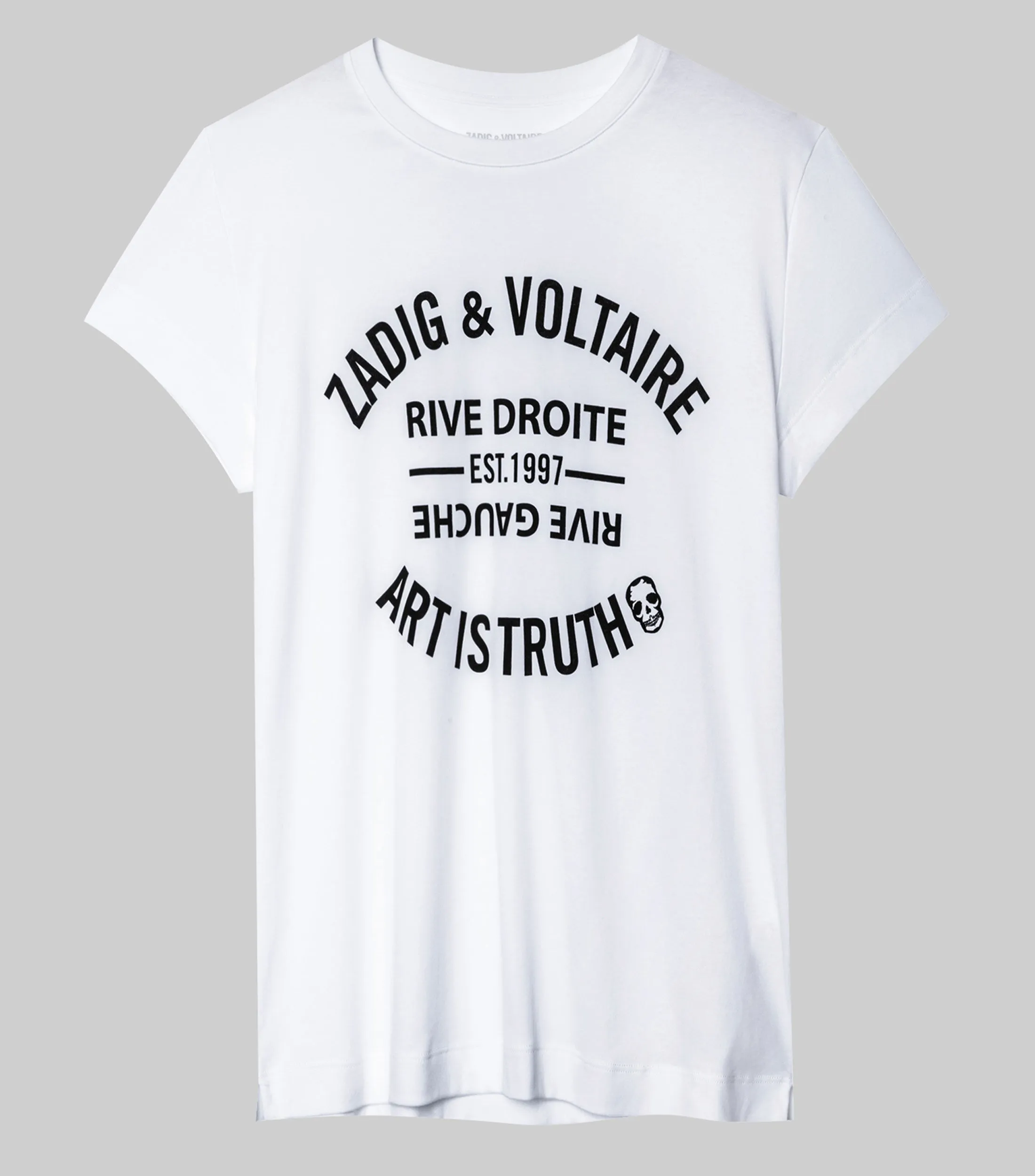 Zadig & Voltaire Playera cuello redondo manga corta con grafía Mujer