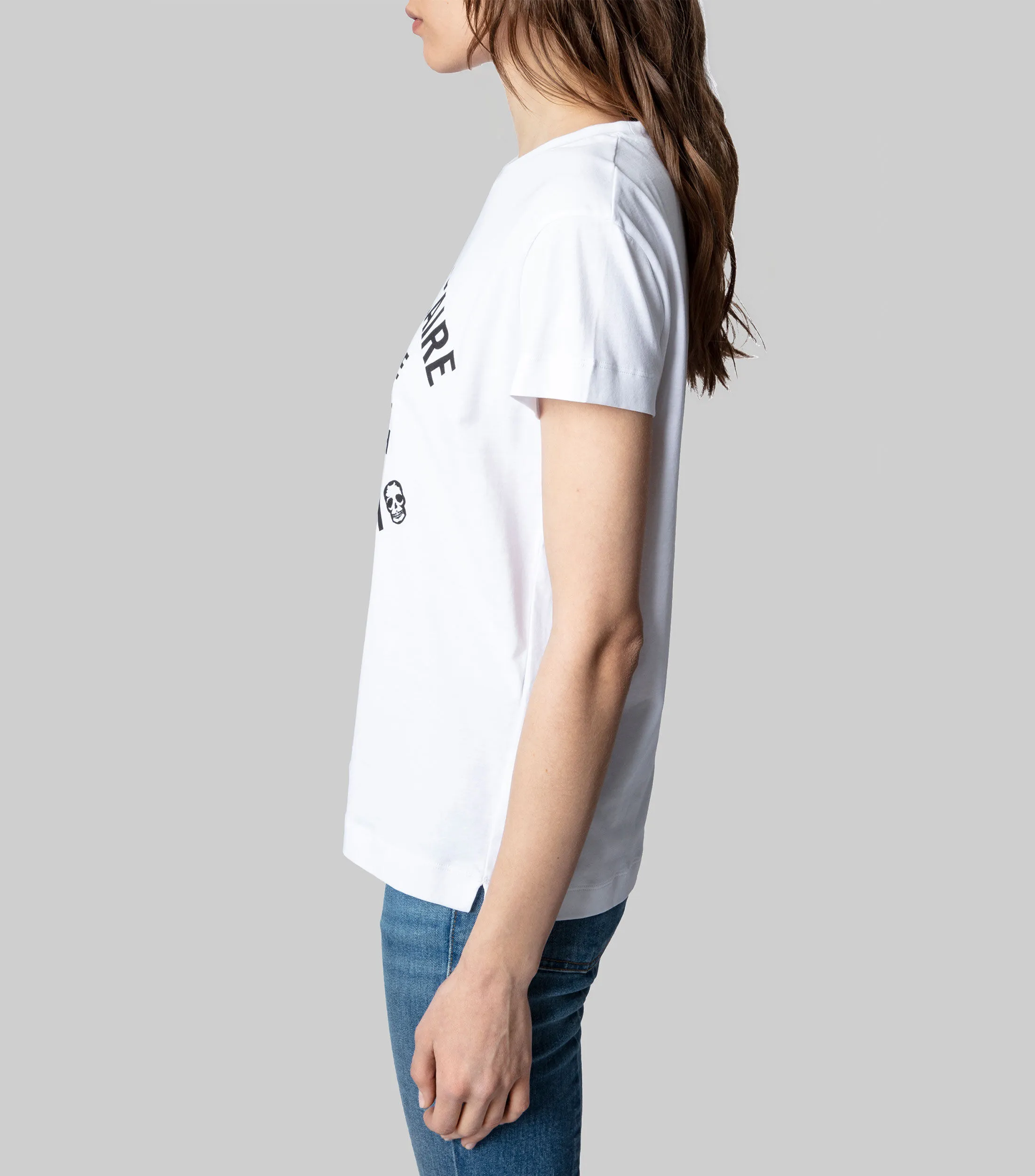 Zadig & Voltaire Playera cuello redondo manga corta con grafía Mujer