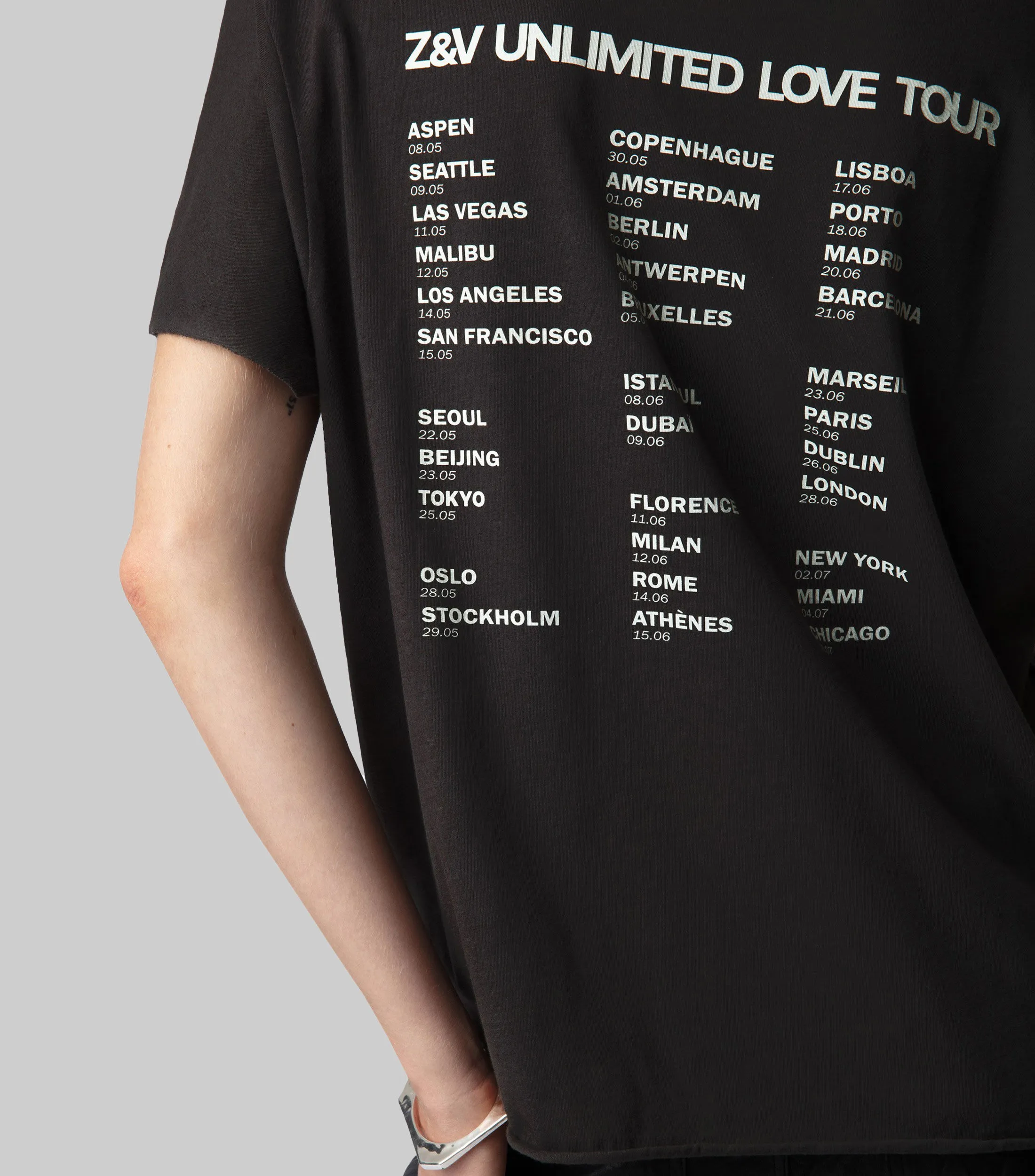 Zadig & Voltaire Playera de cuello redondo y manga corta Mujer