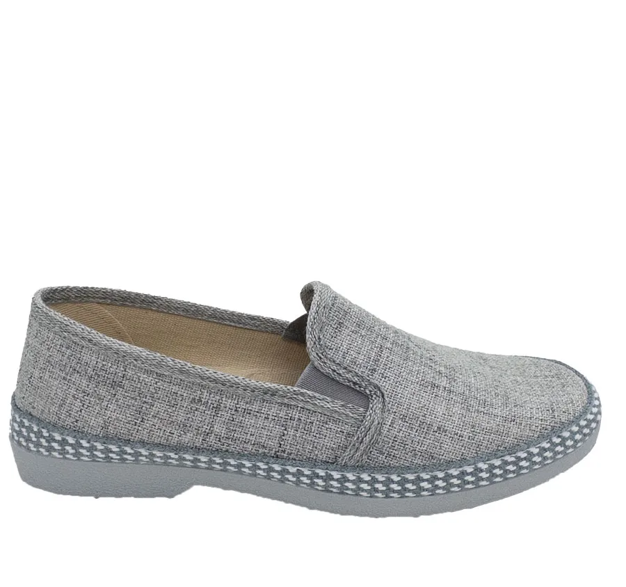 ZAPATILLA CANO CONFORT 501 DE CALLE HOMBRE ALPARGATA ZAPATILLA ELÁSTICOS GRIS 3500