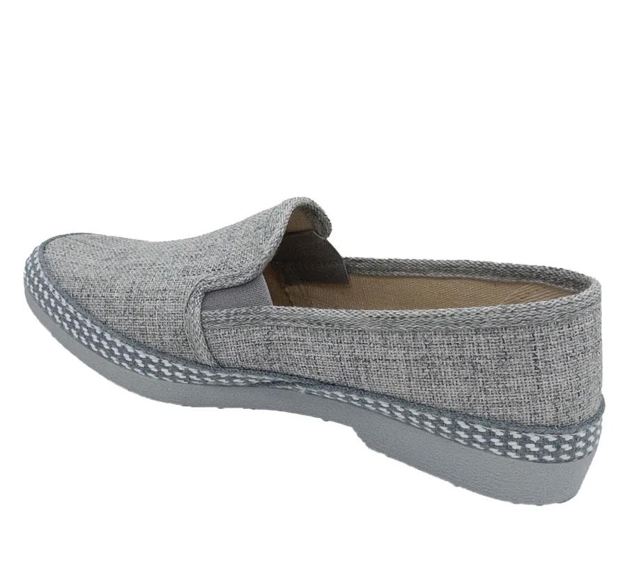 ZAPATILLA CANO CONFORT 501 DE CALLE HOMBRE ALPARGATA ZAPATILLA ELÁSTICOS GRIS 3500