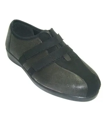 Zapatilla mujer tipo zapato con velcros de licra Doctor Cutillas en gris
