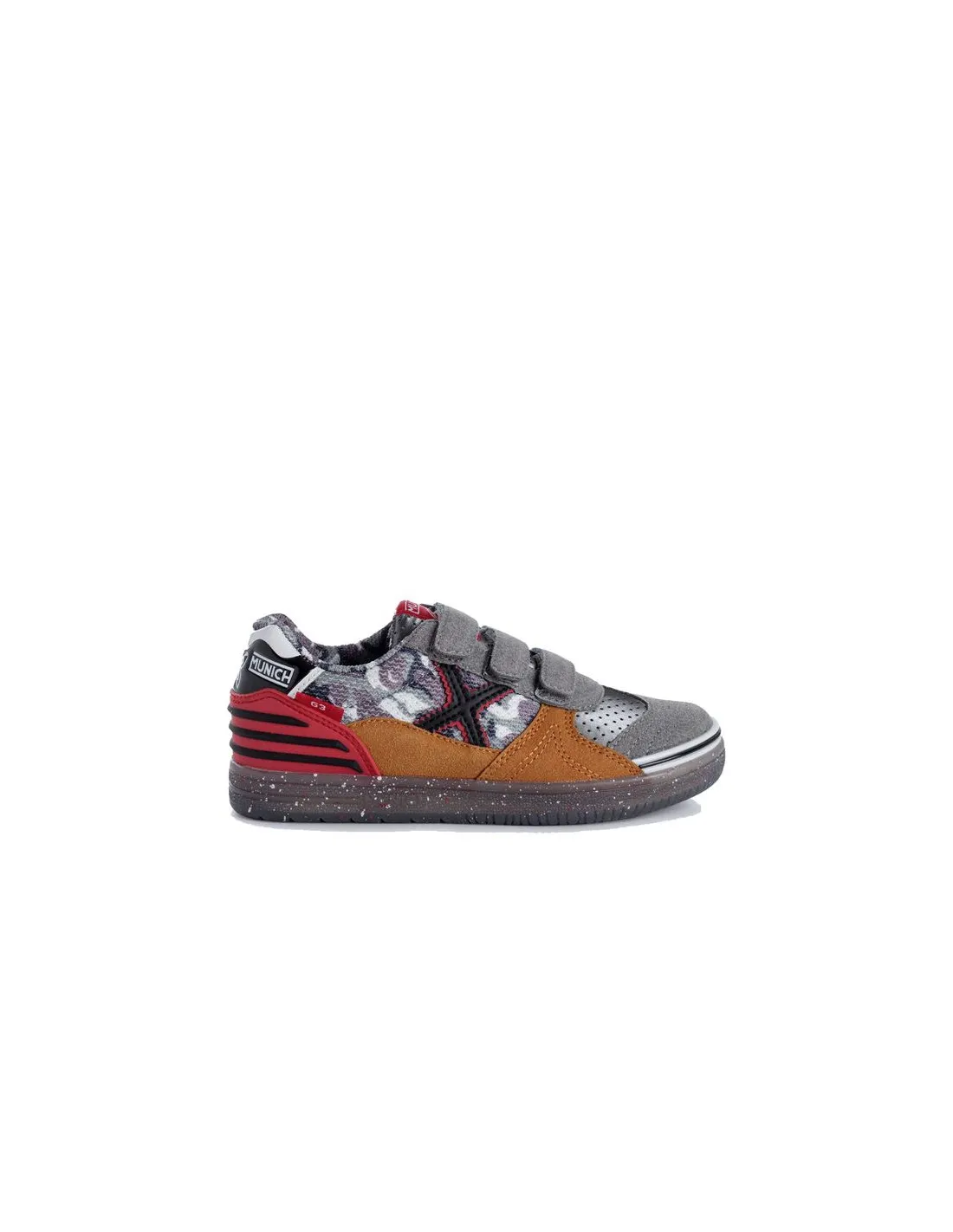 Zapatillas grises Munich G3 Patch VCO Infantil