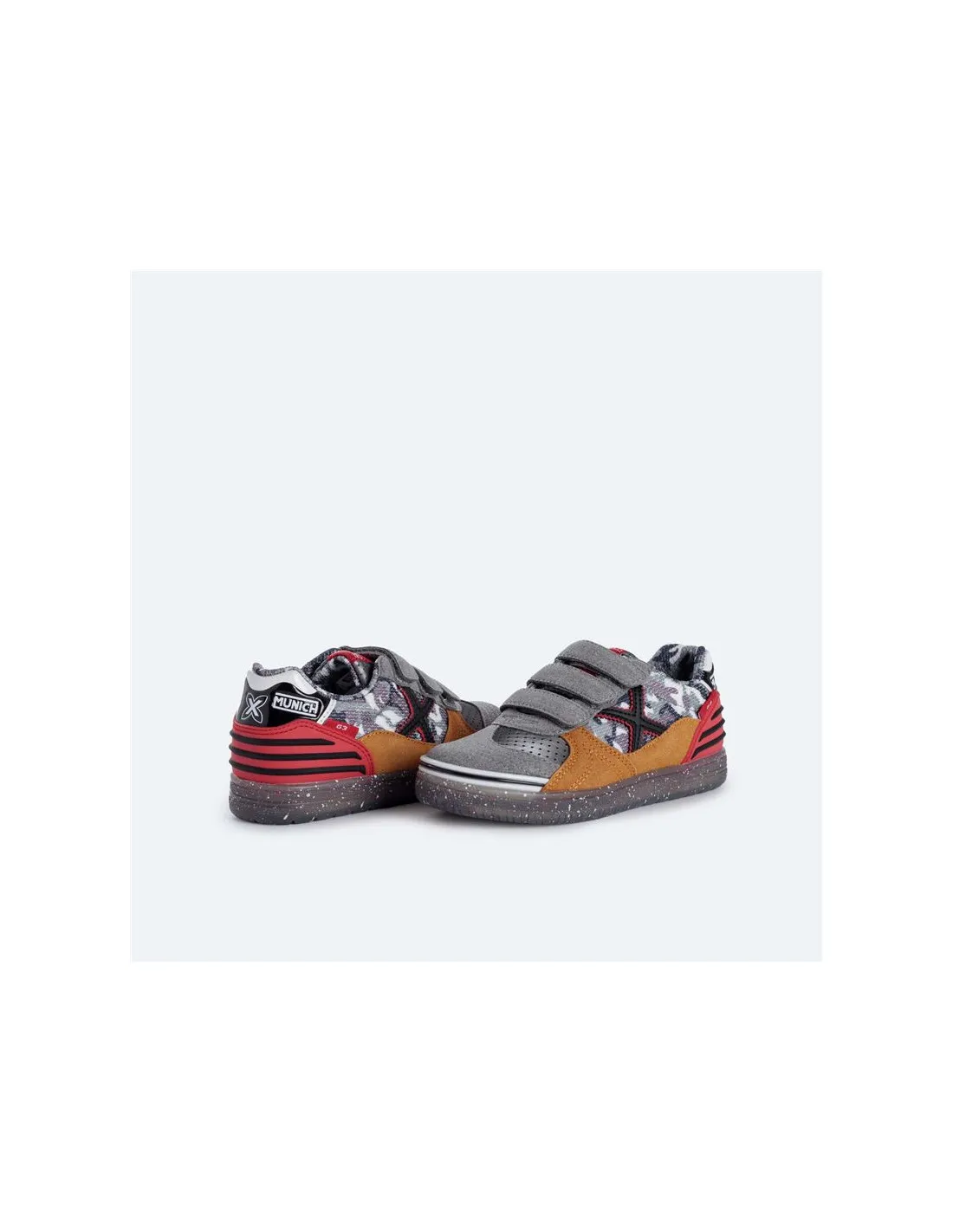 Zapatillas grises Munich G3 Patch VCO Infantil