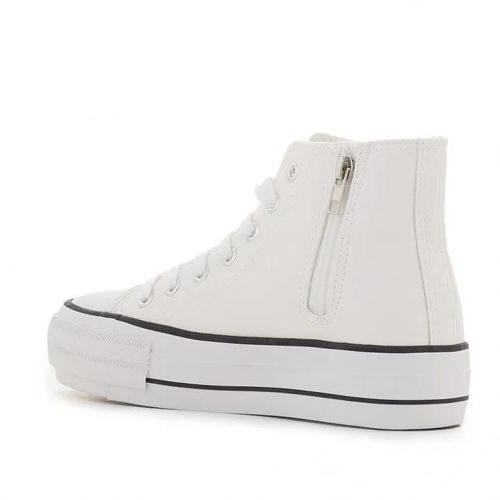Zapatillas Stay blancas de botín con piel vegana