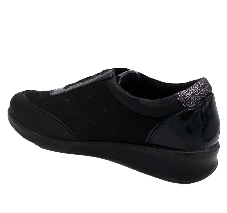 ZAPATO AMARPIES AST22307 COMBINADO GUATEADO NEGRO CÓMODO PARA MUJER PLANTILLA ACOLCHADA MEMORY SPONGE 28140
