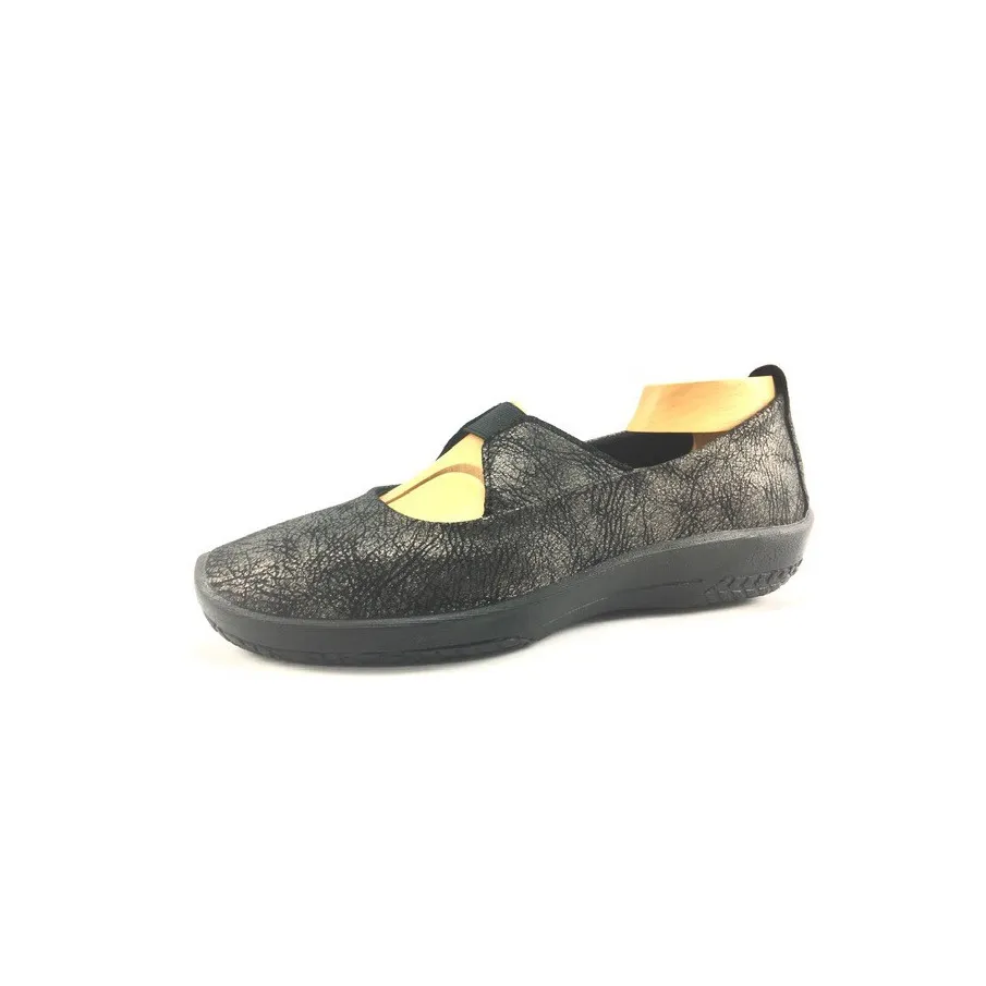 ZAPATO ARCOPEDICO LEINA ELASTICO NEGRO