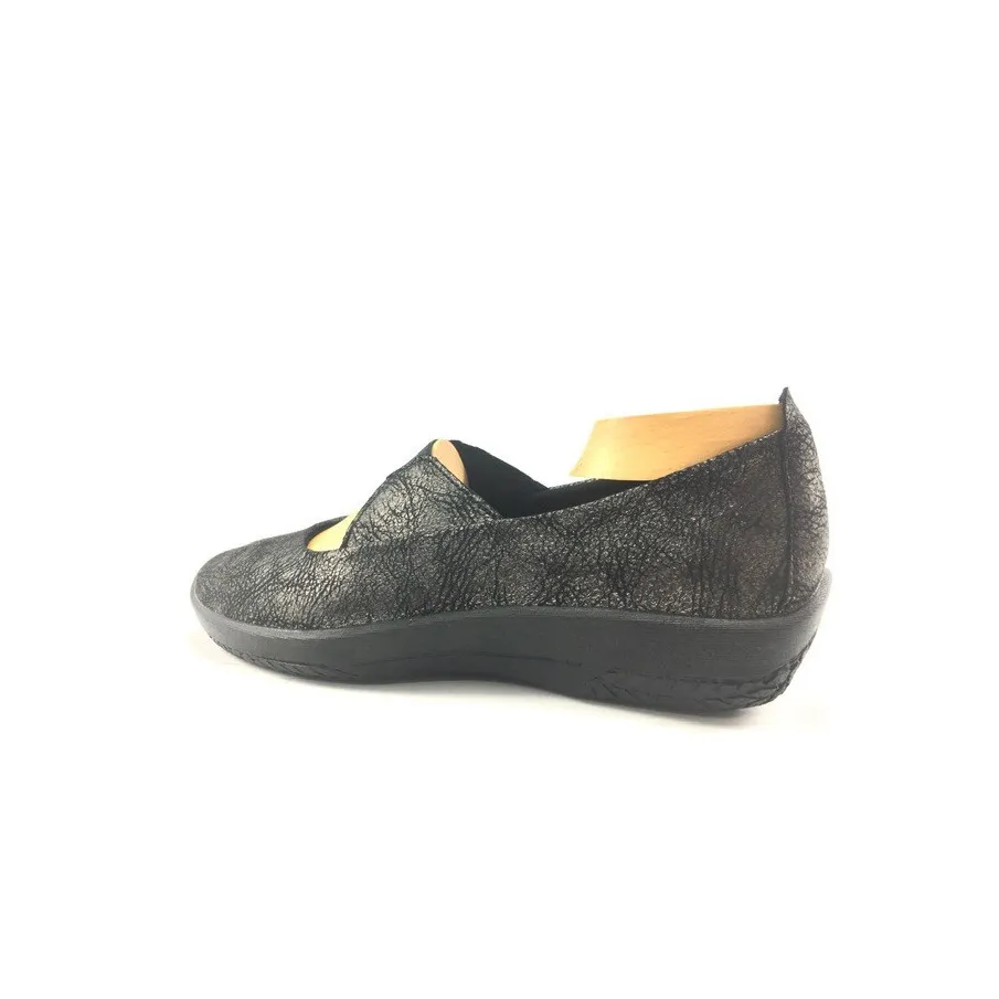 ZAPATO ARCOPEDICO LEINA ELASTICO NEGRO