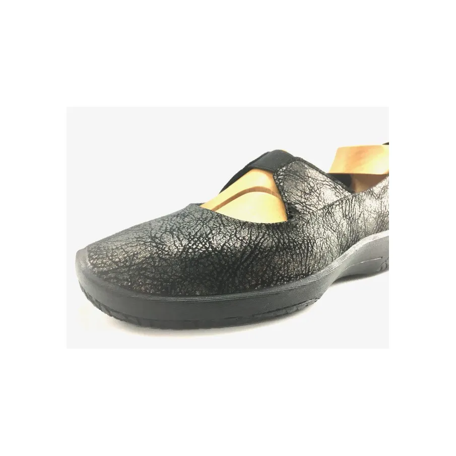 ZAPATO ARCOPEDICO LEINA ELASTICO NEGRO