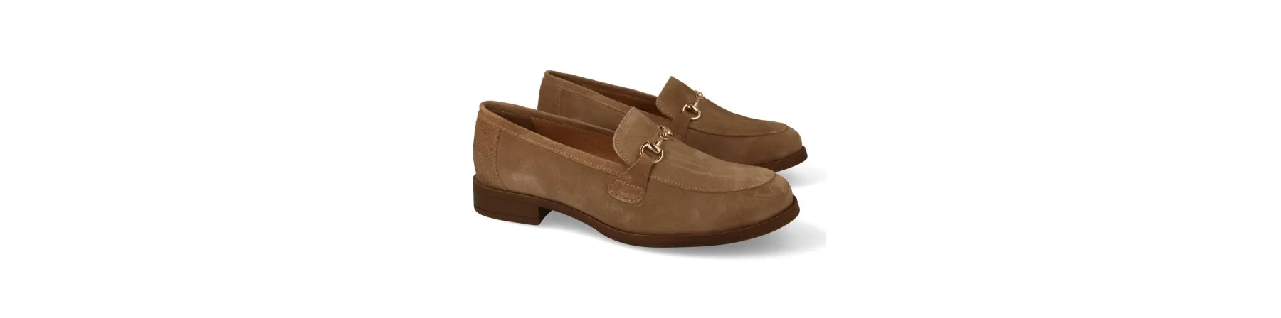 ZAPATOS MOCASINES MUJER PIEL SERRAJE MOD. BERTA TAUPE