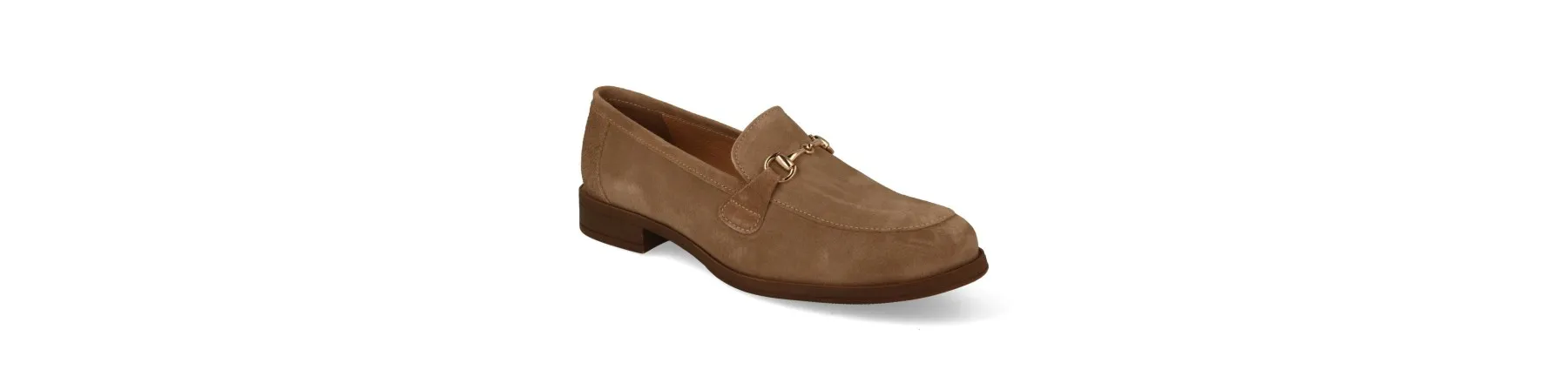 ZAPATOS MOCASINES MUJER PIEL SERRAJE MOD. BERTA TAUPE