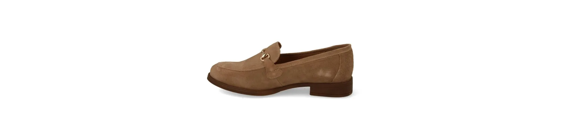 ZAPATOS MOCASINES MUJER PIEL SERRAJE MOD. BERTA TAUPE